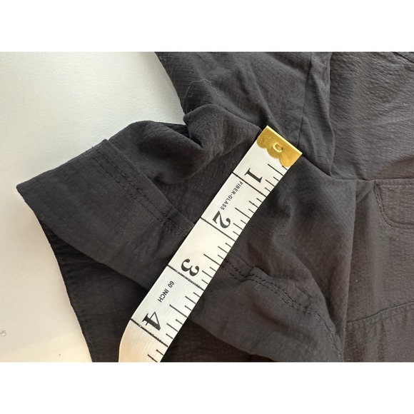 Athleta Trekkie Paper Bag Shorts Womens Size 4 Black Zip Pockets Outdoor Workout - Picture 6 of 8